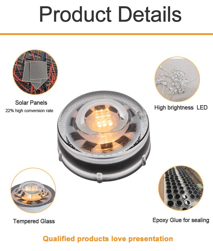 NOKIN Flashing Lights Road LED Road Marker LED Cat Eye Glasses Solar Road Stud China Supplier