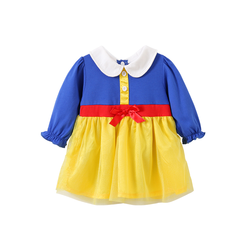 Оптовая продажа, европейское платье для девочек, детское платье Белоснежки для косплея, детское платье на осень