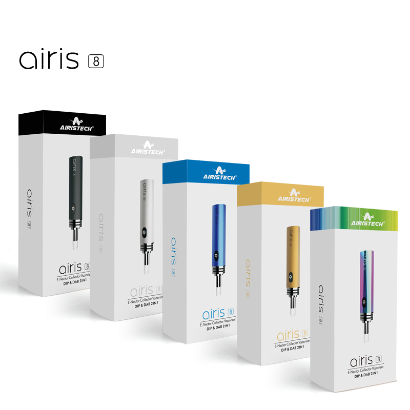 В наличии оригинальный Airis 8 воск vape комплект Двойной Функция Dab и Dip испаритель ручка 400 мАч батарея Vape ручка переменной Напряжение