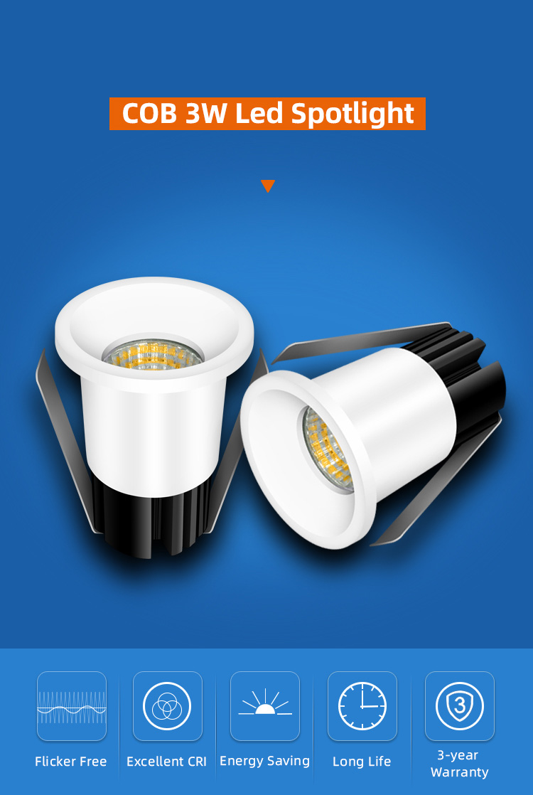 Surface Mounted COB Led Ceiling Spotlights Dance Led Spotlight Frame Crystal Ceiling Mini Led Spotlight