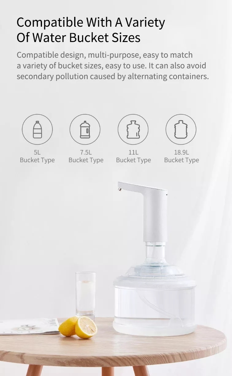 Xiaomi XiaoLang TDS Automatic Water Pump Rechargeable Electric Dispenser description image 3