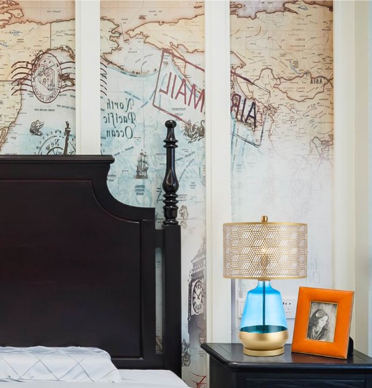Postmodern home creative table lamp decoration villa hotel living room fabric bedside table lamp floor lamp