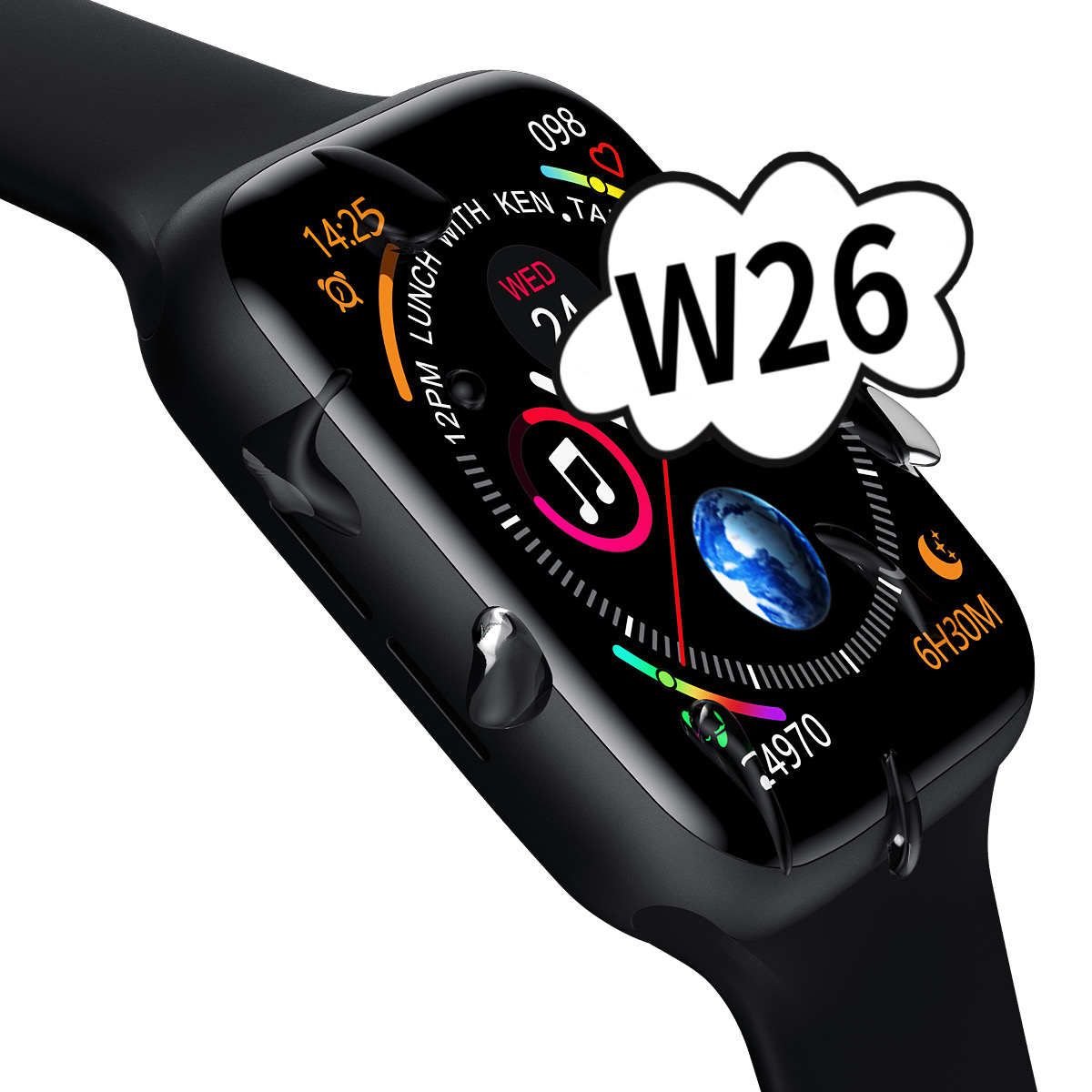 Горячая Распродажа 2021, W26 W26 + умные часы с сенсорным экраном и длительным временем работы в режиме ожидания, браслет для Android IOS PK W46 T500