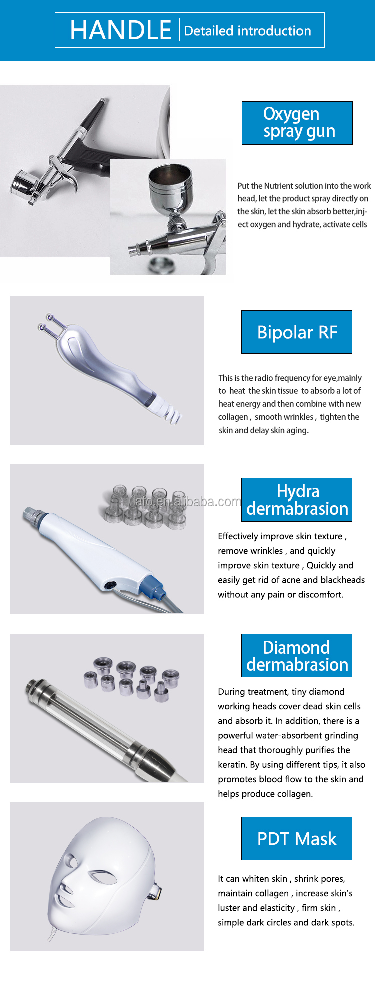 Newest Microdermabrasion Device Hydra Diamond Dermabrasion Machine portable for beauty salon use LF-836