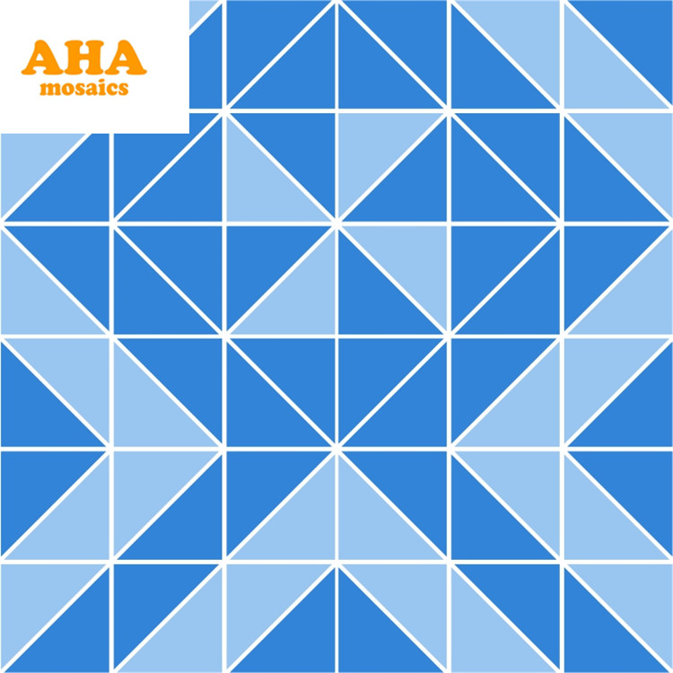Hot Selling Swimming Pool Stone Mosaic  Polygon Pattern Art Mosaic Puzzle Tiles