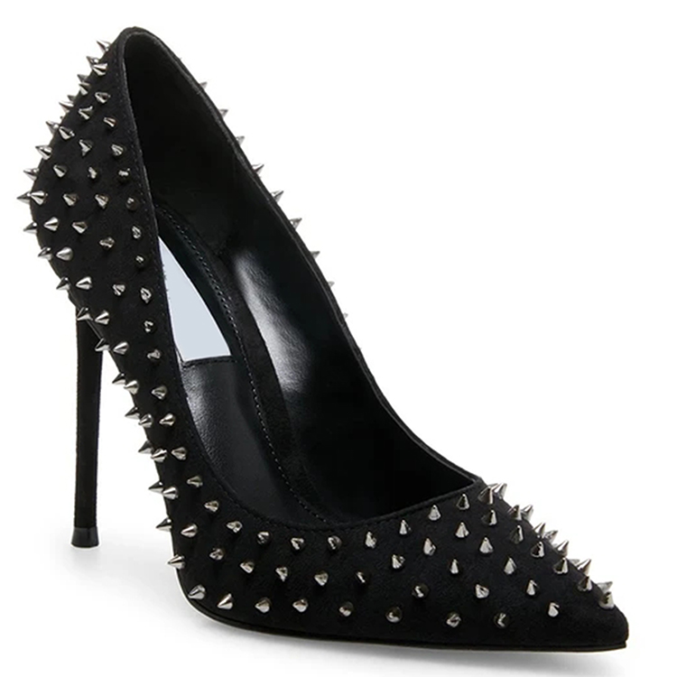 配黑色铆钉袋 - buy black suede fashionable stiletto all-match