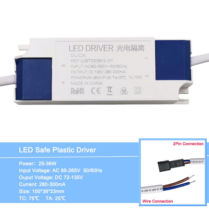 1-36W LED Lighting Transformers Power Supply AC100-240V High Quality LED Constant Current Driver Adapter 300mA for LED Lights