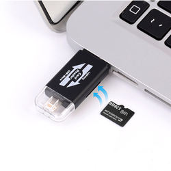 3in1 Stylish Micro USB  OTG TF Card Reader for IOS iPhone Android