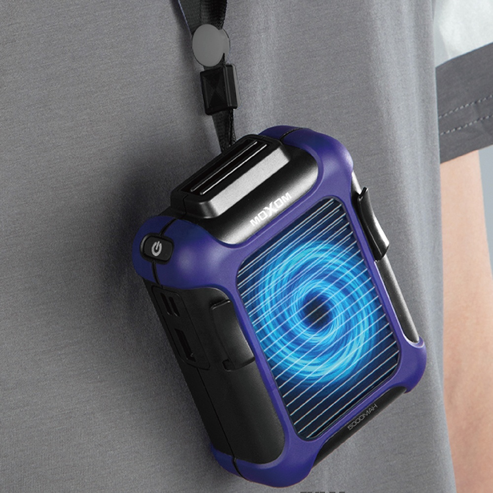 Креативный товар персональный ремень AC портативный вентилятор с 5000 мАч голый металлический внешний аккумулятор спортивные мини вентиляторы от MOXOM