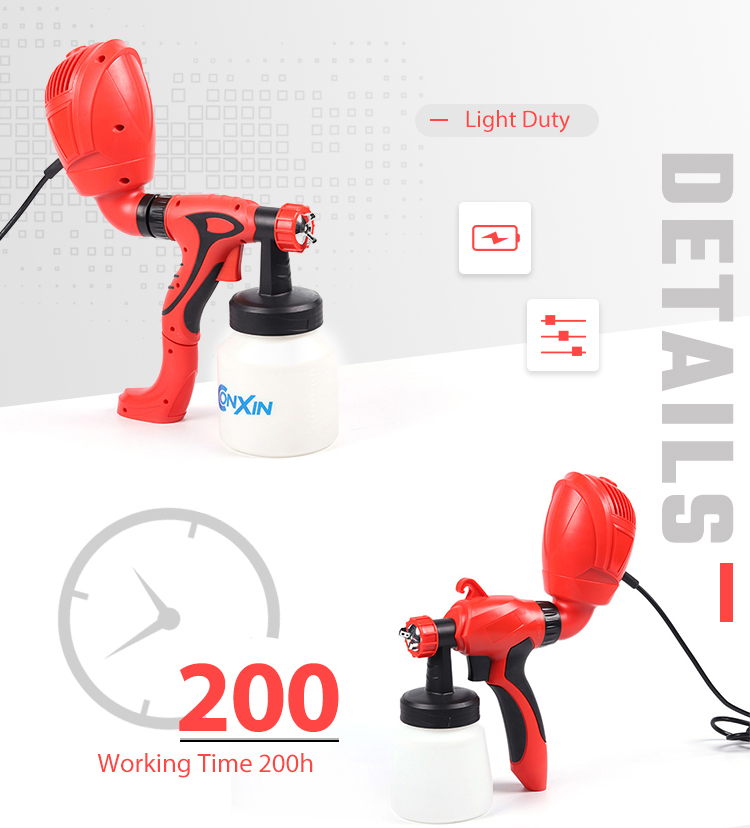 Conxin 350Ml/Min Portable Electrostation Diy Light duty Paint Spray Gun