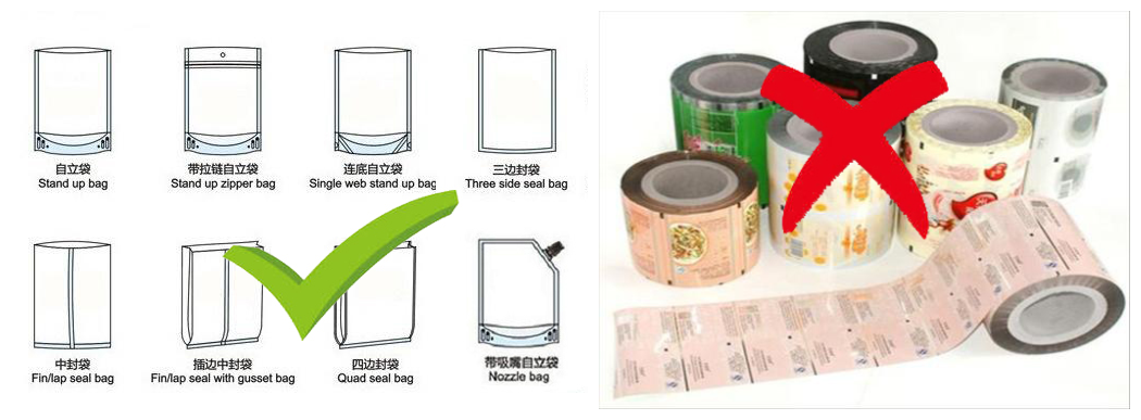 50g ~ 2500g  Automatic Weighing Pouch Packing Machine For Snack Peanut Nuts Potato Chips