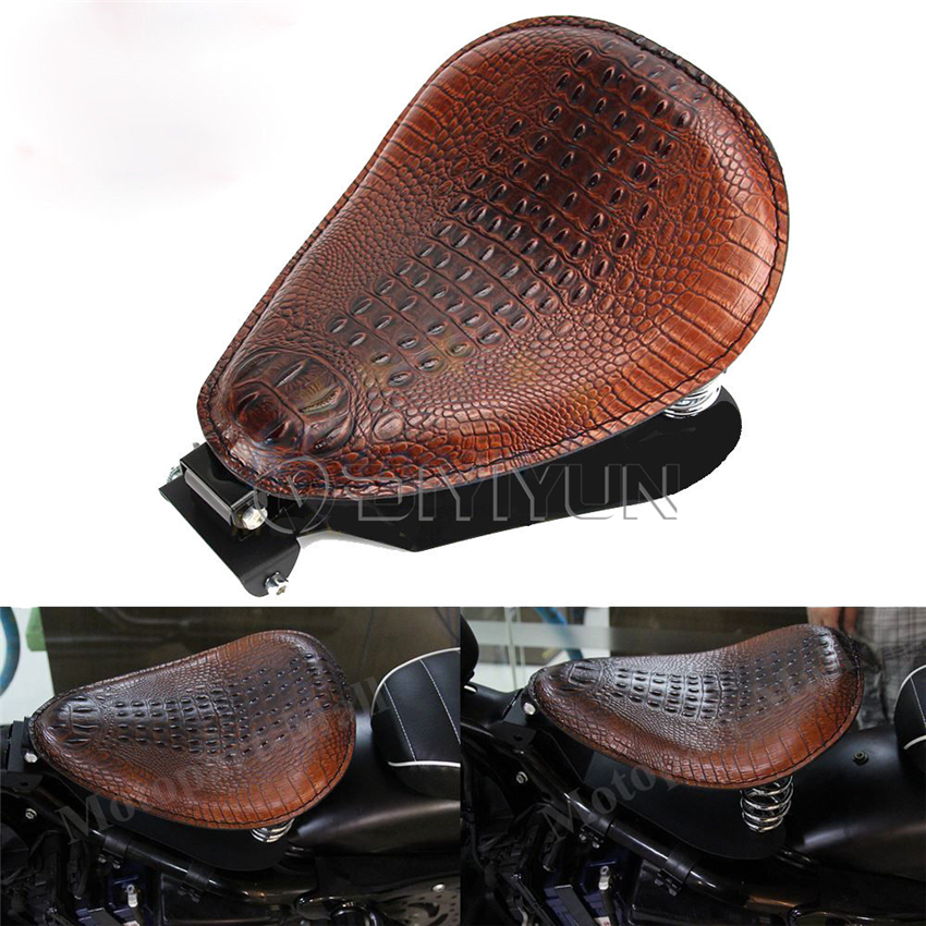 MOLLE SEDILE SINGOLO arrotolate 3 argento per Harley Chopper Bobber