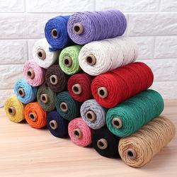 Cotton Cord Colorful Cord Rope Natural 4 Strand Twisted Craft Macrame String DIY Home Textile Wedding Decorative Supply