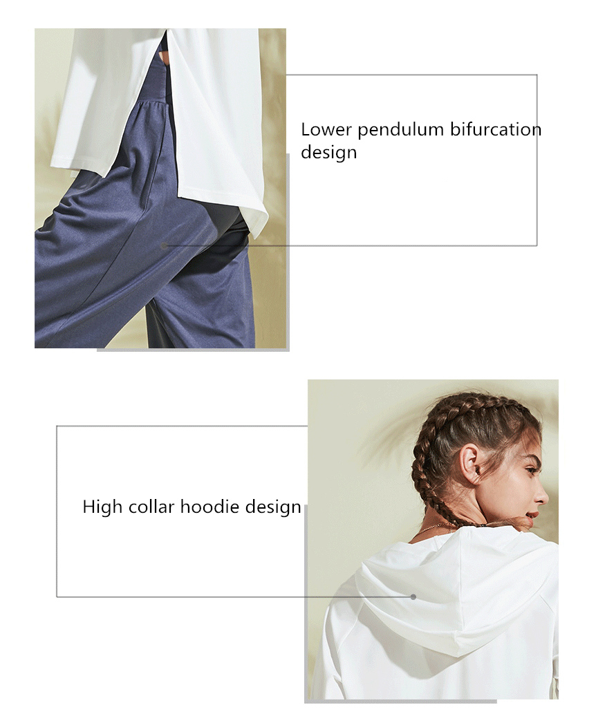 Workout Hooded Running T-shirt Loose Fitness Clothes Breathable Women's Gym Quick Drying Long Sleeve Yoga Shirt Women Top Tees