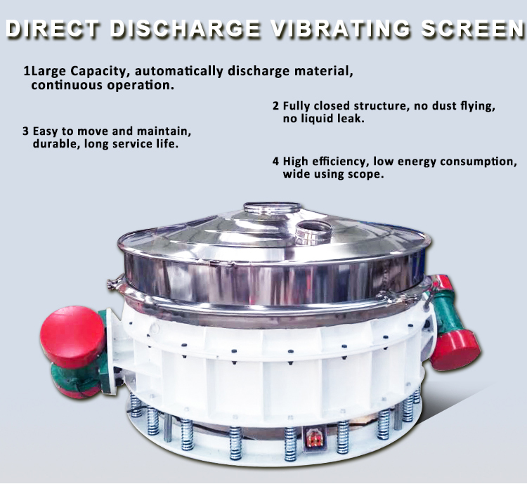 Direct Discharge Removing Impurity Food Salt Corn Rice Powder Circular Vibro Screen