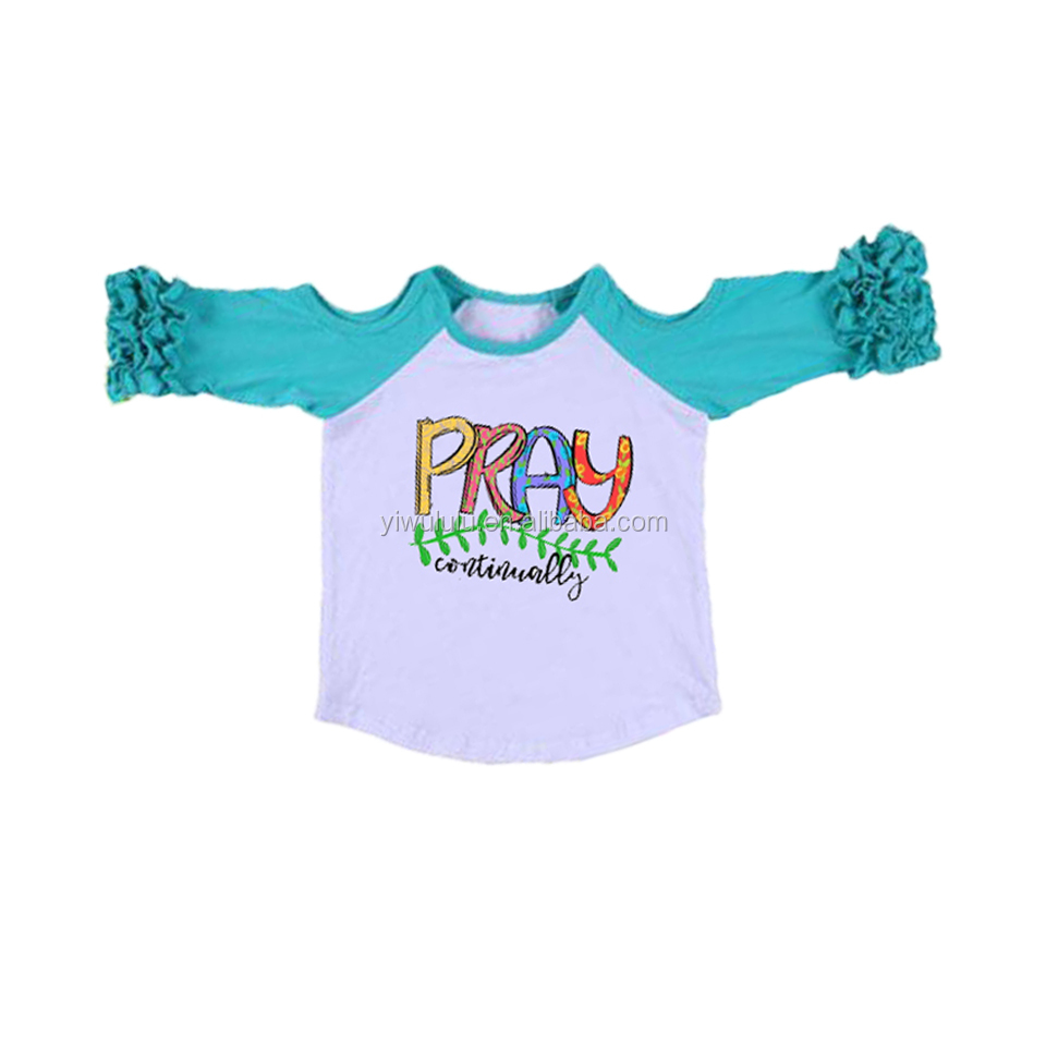 Детская рубашка с оборками и рукавами с дырками, 100% хлопок, оптовая продажа рубашек для девочек