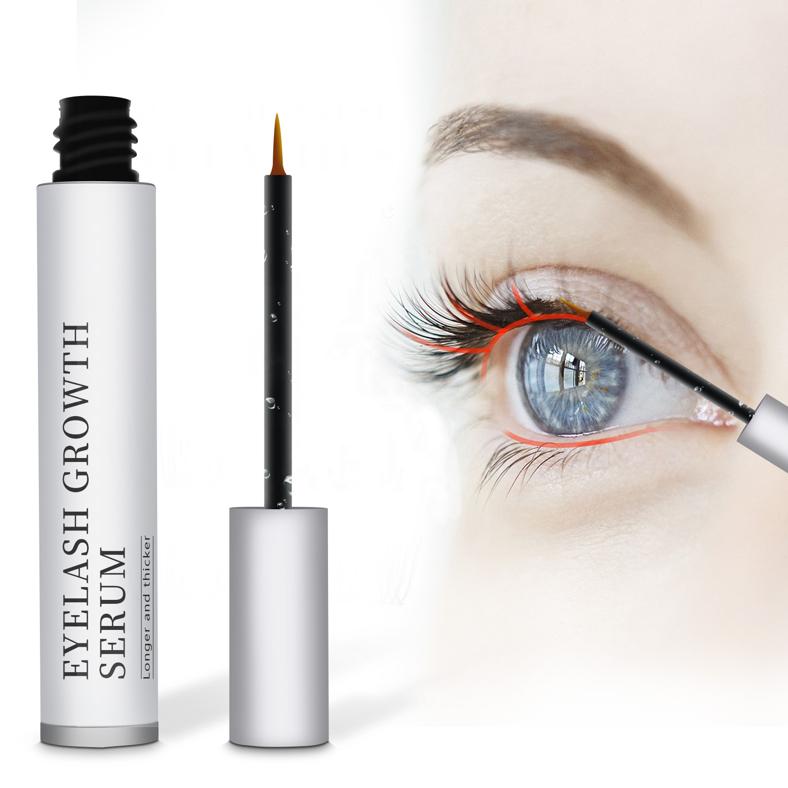 Частная этикетка органические травяные помады для Бровей Ресниц стимулирует рост эссенции сыворотки для женщин роста ресниц 5 мл