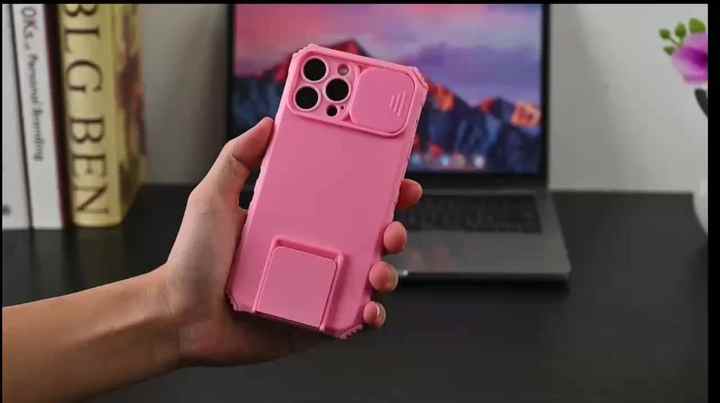 TIANCI Custodia Per Infinix Smart 6 – Cover Antiurto Con Sportello Scorrevole Per Fotocamera E Supporto Regolabile