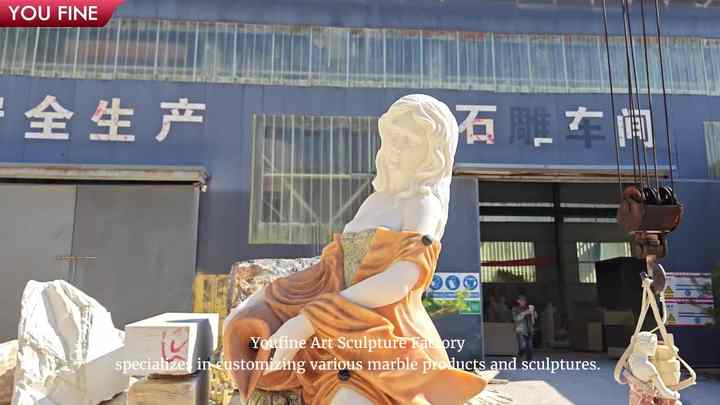 Outdoor Garden Life Size Hand Carving Natural Stone Statue