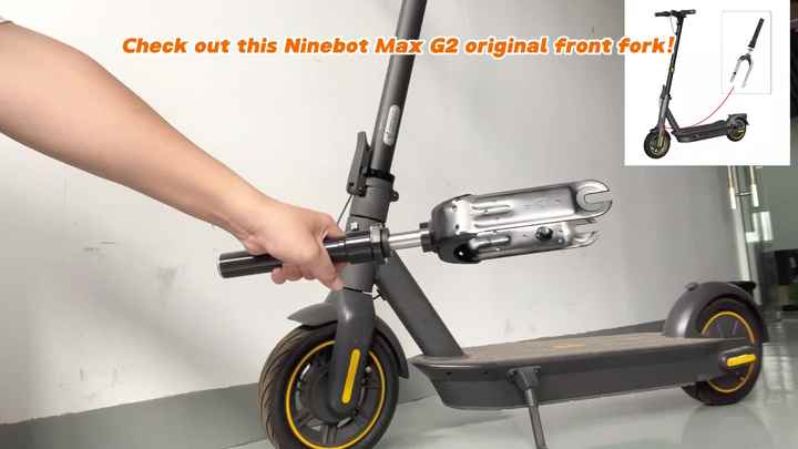 Horquilla delantera Original para patinete eléctrico Ninebot de Segway F2, amortiguador de horquilla delantera de aleación de aluminio, soporte de rueda, piezas de patinete - AliExprs 18