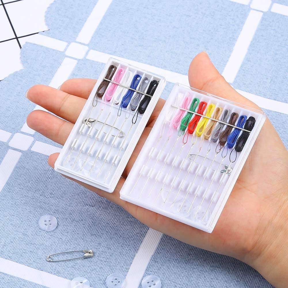 183pcs Set Needlework Bag Set With 38 Color Household Sewing Kits Needlework Combination For Cross-Stitch Embroidery Tools