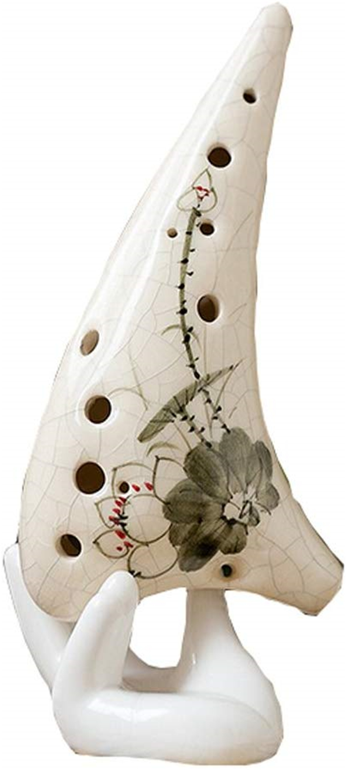 Elegant Chinese Style 12 Hole Ocarina - Ceramic Alto C