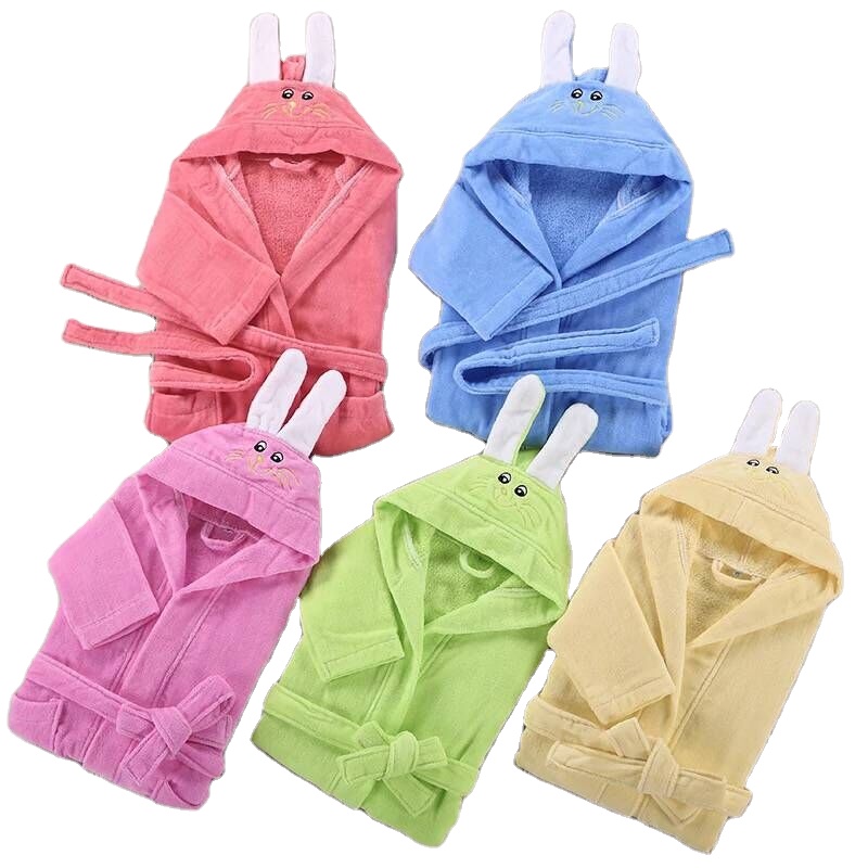 Детский халат с животными; Детский спа-Халат