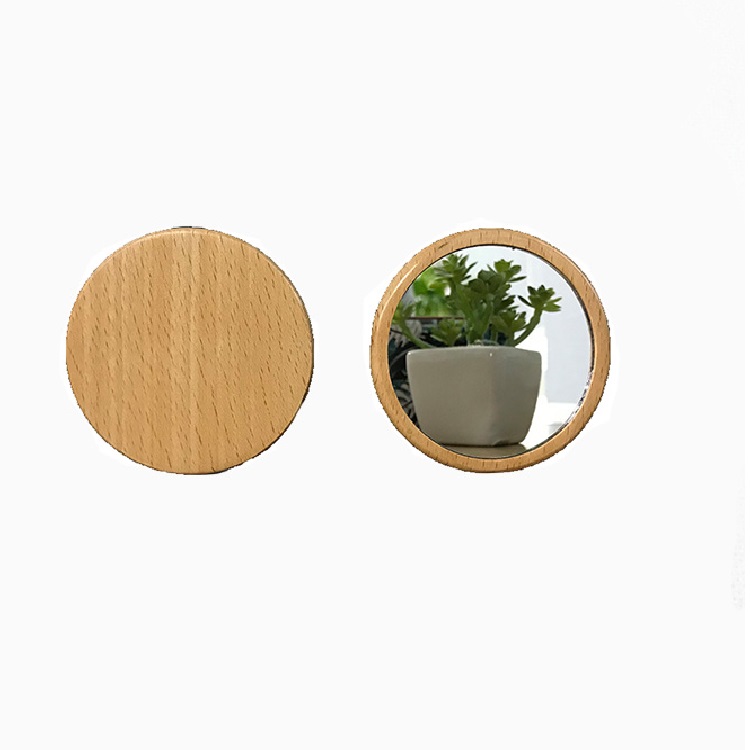 Небольшой деревянный compacthand круглые по запросу заказчика одно круглое зеркало