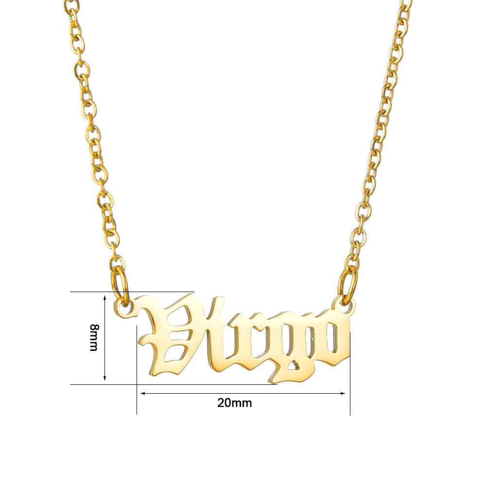 Echtzeit Collana Love Letters Con Ciondolo Lettera - Acciaio Inossidabile Impermeabile, Regalo Donna - 4