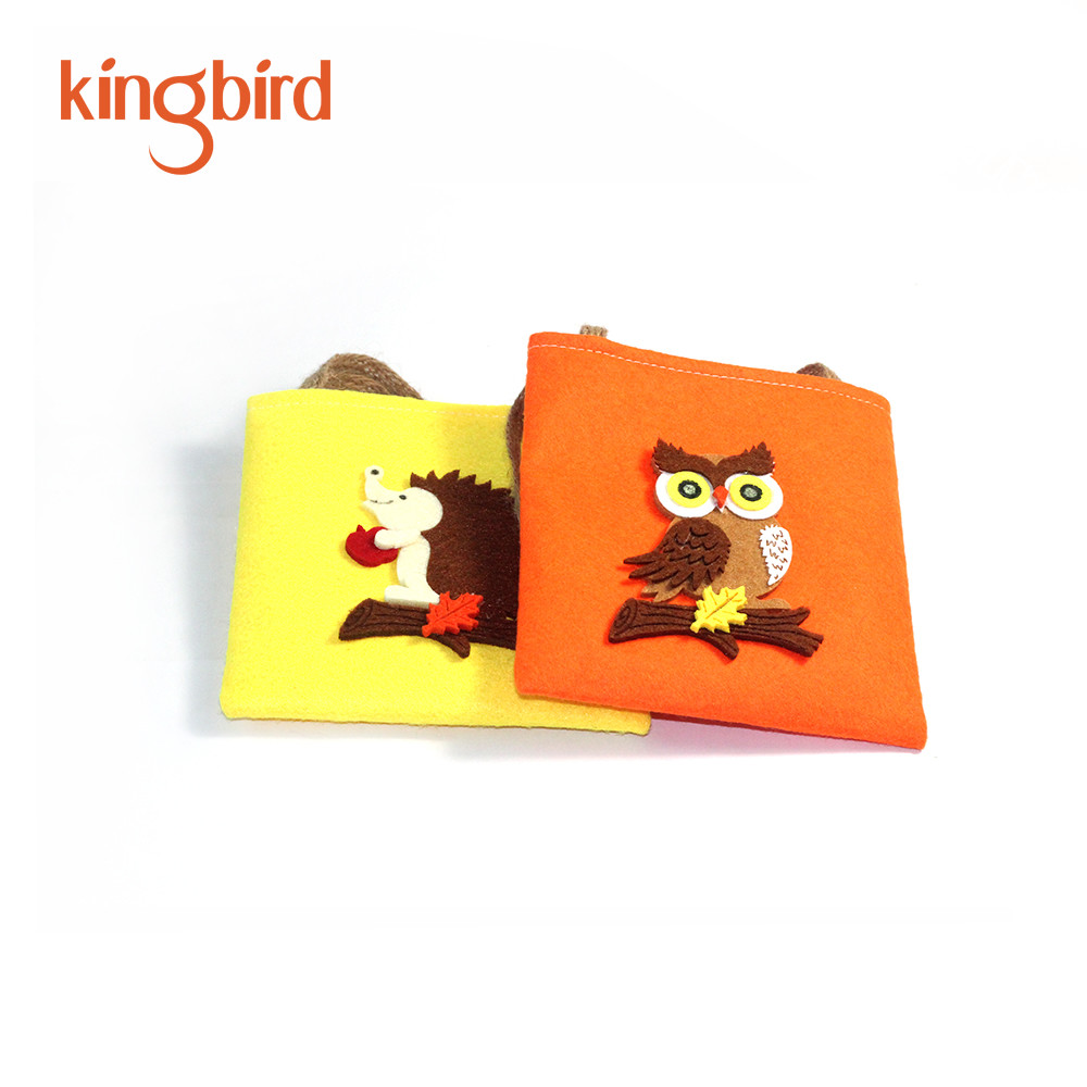 Фетровая сумка для покупок ручной работы с милыми животными корзинами