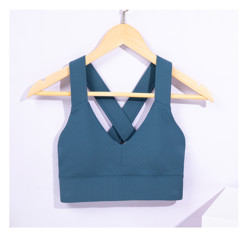 Новинка 2021, бюстгальтер в рубчик с перекрестной спиной, нижнее белье для фитнеса в европейском и американском стиле, жилет для йоги, бюстгальтер