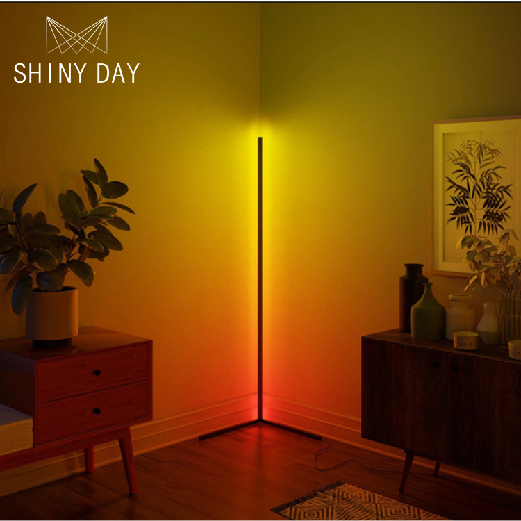 Высококачественный декоративный угловой стоячий Штатив для гостиной с дистанционным управлением современный RGB светодиодный напольный светильник