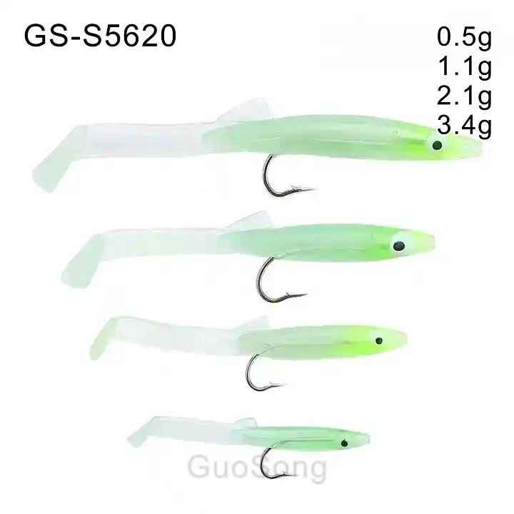 NEW 55mm/65mm/85mm/105mm Soft Sea Eel False Bait Paddle Tail Sand Eel  Artificial Fishing Lure for Saltwater Fishing Accessories