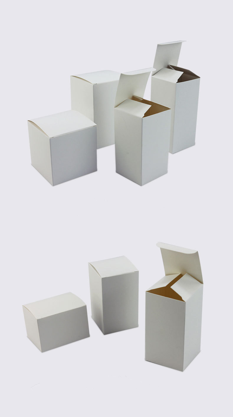 定制尺寸透明包装纸板盒白色纸盒