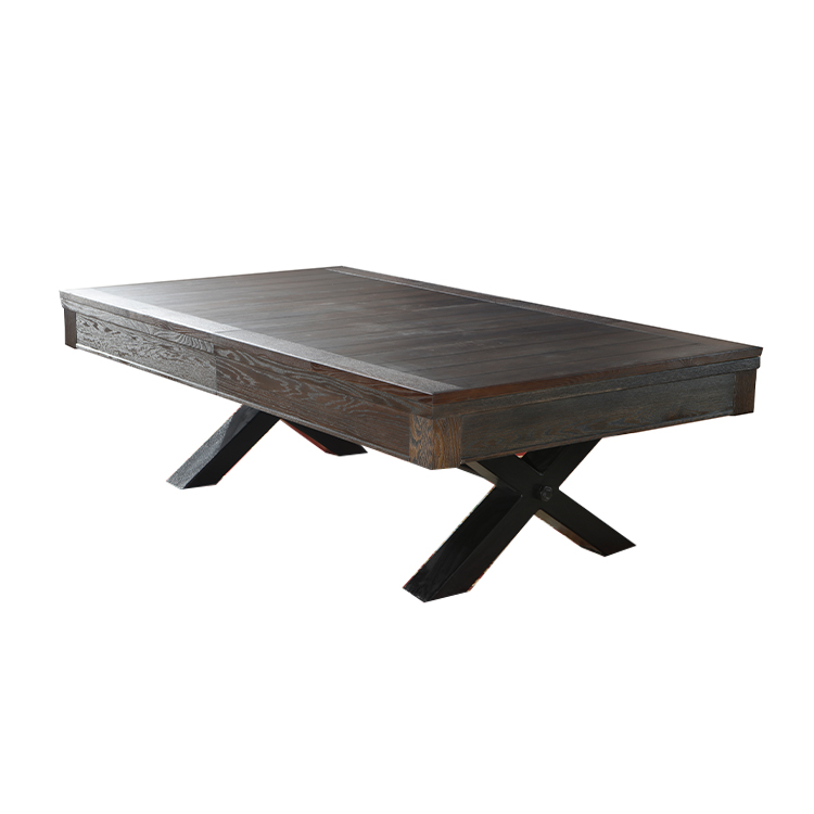 Современный многофункциональный игровой стол 7 футов 8 футов, обеденный бильярдный стол, сланцевый бильярдный стол из нержавеющей стали с массивом дерева