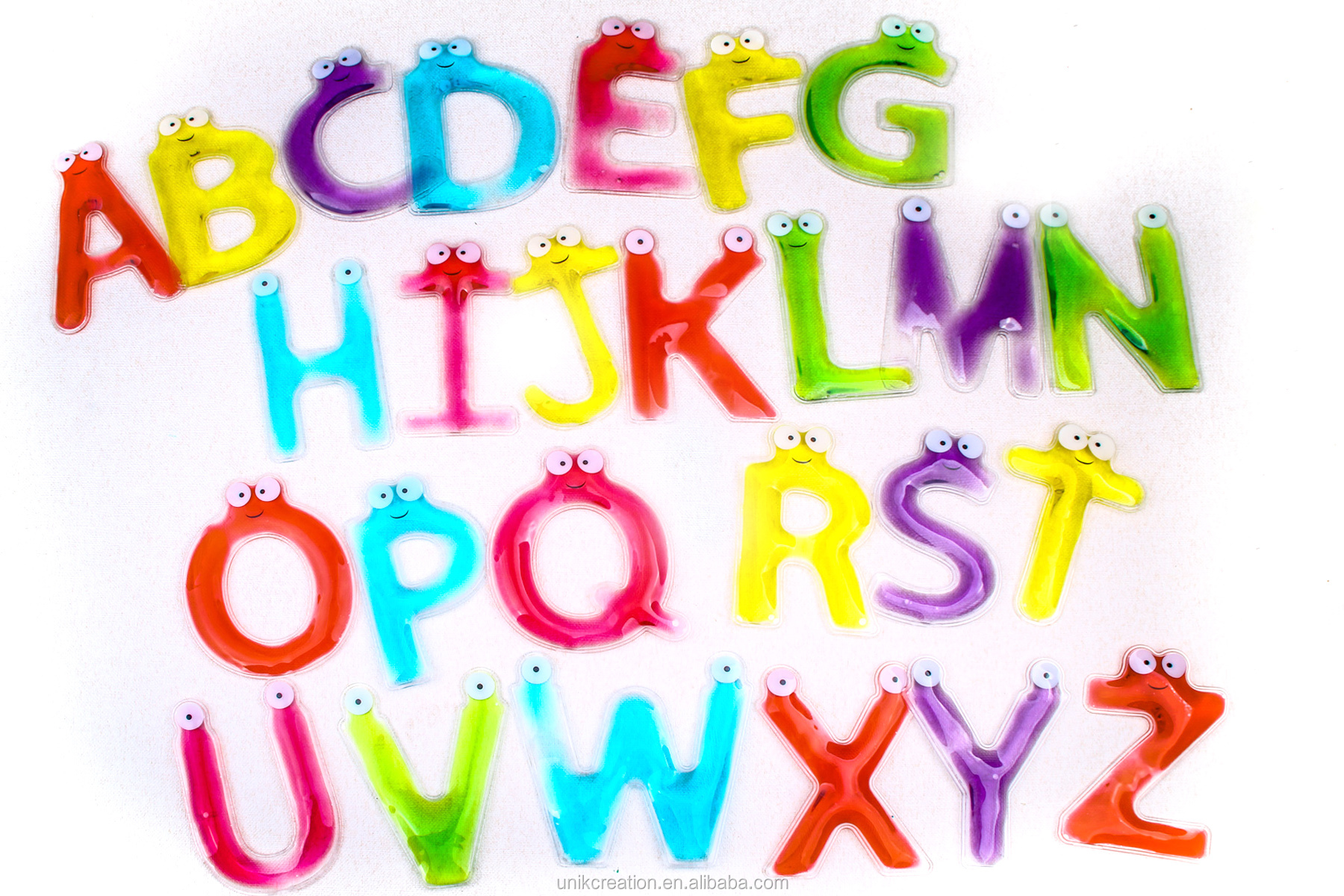 26件果冻大写字母填充无毒液体,鼓励感官整合 - buy jelly upper case