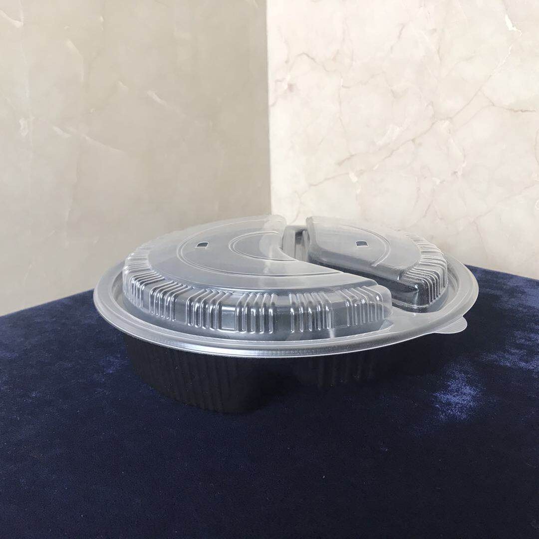 Одноразовый круглый PP пластиковый контейнер для хранения еды, коробка для ланча с крышкой