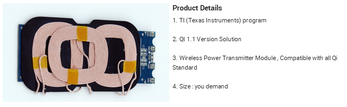 Custom 3 Coils Wireless Charger module Transmit PCB for Samsung and iPhone