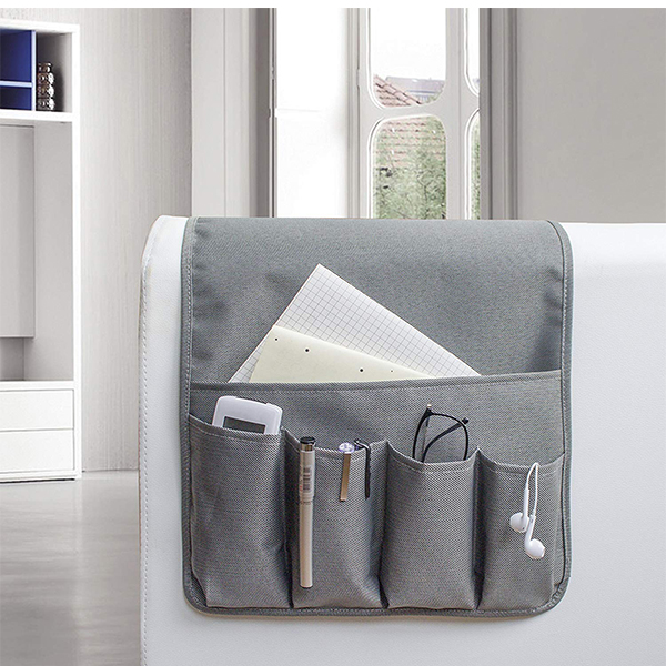 T/él/écommandes Livres Magazines Tablettes Lunettes Organisateur De Rangement Suspendu Caddy De Chevet Convinient Pour Canap/é-lit Pour T/él/éphone Sac De Rangement De Chevet En Feutre Avec Poches