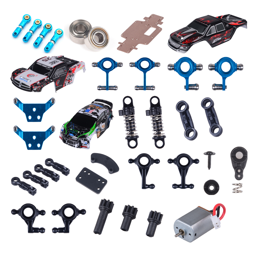 WLtoys 1/28 RC автомобиль запасные части K989-55 автомобиля Shell/K989-06 130 мотор/K989-43 амортизатор/K989-08 подшипник/K989-04 сзади с шариковой ручкой