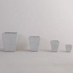 Factory cheap price square garden flowerpot fiberglass mold High and low trapezoid cement flower pot