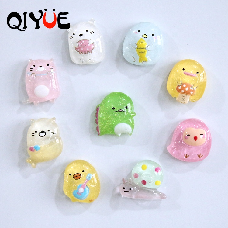 Мультяшные Изящные аксессуары для ювелирных изделий «сделай сам» с улиткой, магнит на холодильник в виде животного из смолы