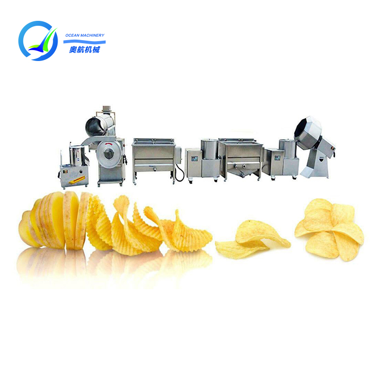 Fully automatic potato chips making machine 1000kg potato chip machine