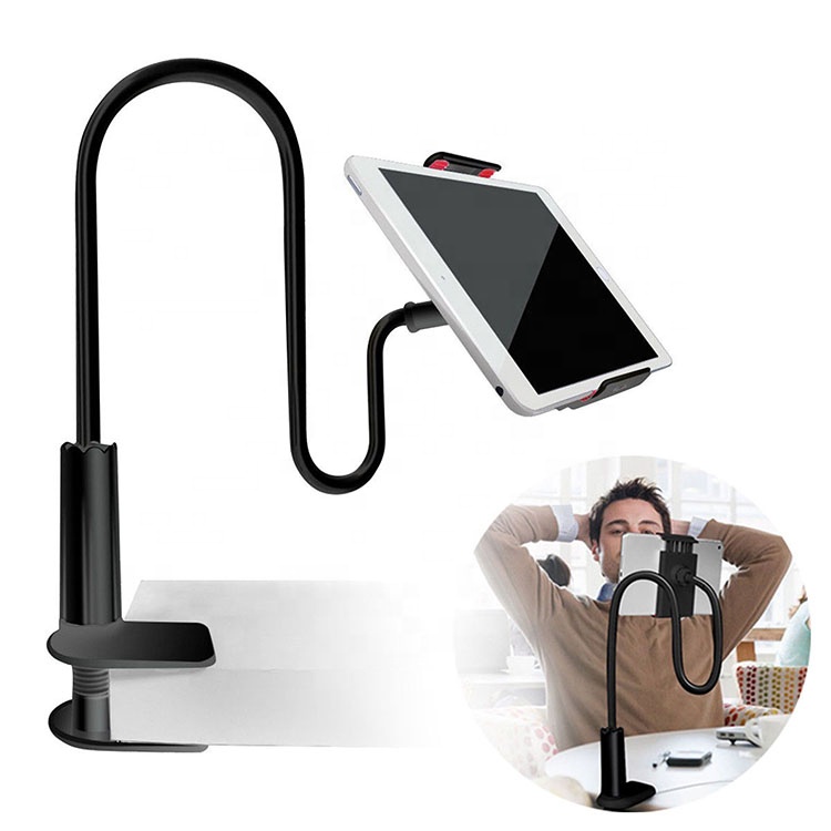 Cell Phone Stand Color : Yellow Jian E Flexible Long Arm Universal Mobile Phone Holder Lazy Bracket for iPhone 6 7 Plus Samsung Galaxy 360 Degree Rotated Desk Holder