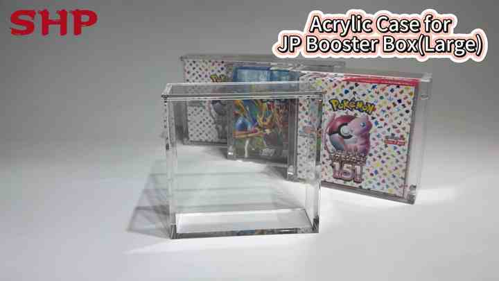 SHP Custom Clear Acrylic Japanese Pokemon Cards Booster Box Large Size  Expansion Pack Regular Size High Class Booster Box Case