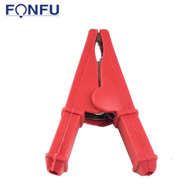 2pcs 100A Crocodile Clip Full Insulated Car Alligator Clips Copper Plated Battery Clamps for Car Auto Vehicle for Battery Chargers 9cm Length