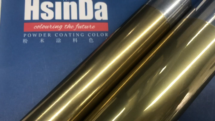 Chrome Effect Gold Color Double Coats Nickel Brass Powder Coating  Electrostatic Spray for Luxury Steel Furniture