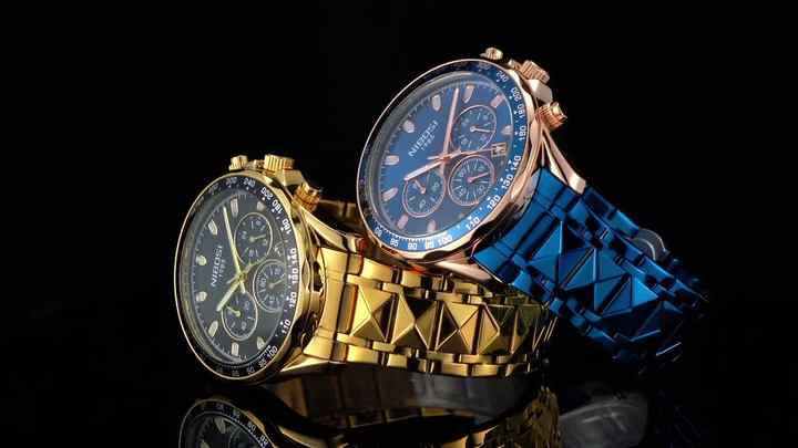 NIBOSI 2611 kendinden çin mens quartz saat otantik çelik bant 3