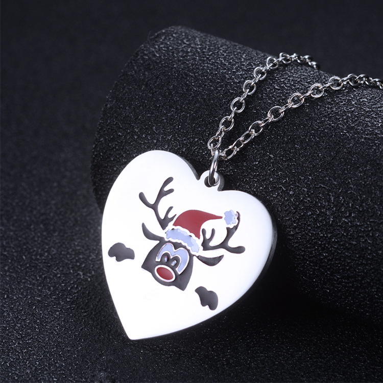 Очаровательное ожерелье с подвеской в виде сердца для девочек, подарок на Рождество, длинная цепочка для детей, ювелирные изделия