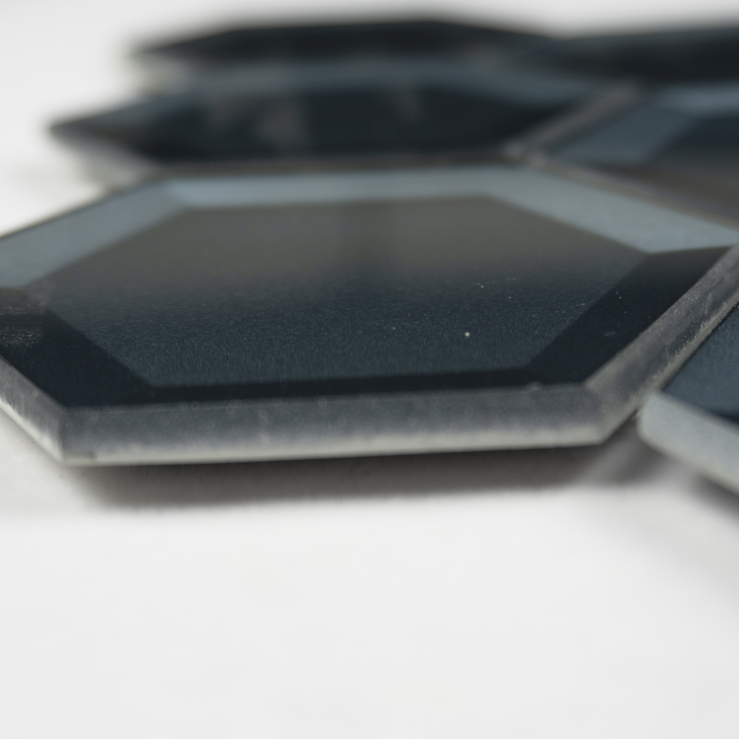 Pure Glass Mosaics Blue Color 8mm Thickness Cube 3D Glass Mosaic